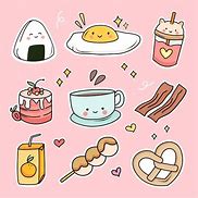 Image result for Cute Food Stickers Drawings