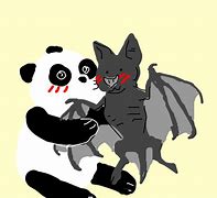 Image result for Black White Panda Bat