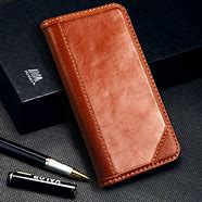 Image result for Apple iPhone Leather Wallet Brown
