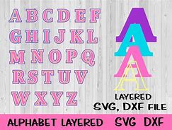 Image result for Layered Alphabet SVG
