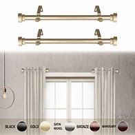 Image result for Short Curtain Rods for Side Panels