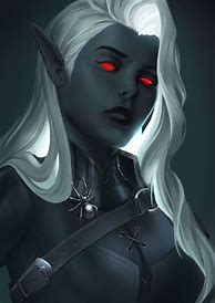 Image result for Drow Dark Elf Female Portrait