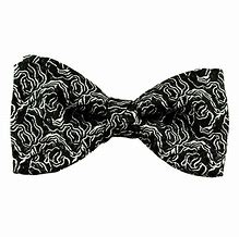 Image result for Men's Patterned Shirt Black Bow Tie