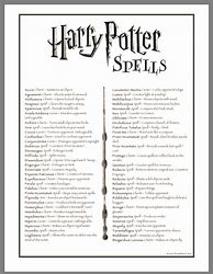 Image result for All 77 Harry Potter Spells