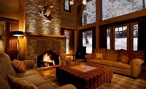 Image result for Modern Living Room with Fireplace and TV