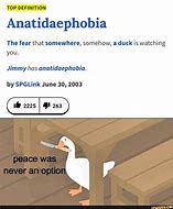 Image result for Anatidaephobia Meme