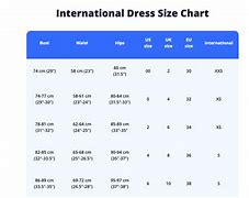Image result for UK and Us Dress Size Chart