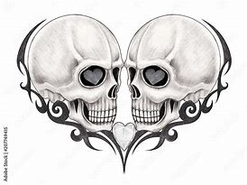 Image result for Heart Skull Drawing Art WOD