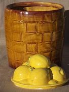 Image result for Vintage Lemons in Basket Cookie Jar
