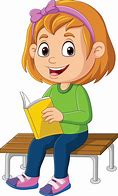 Image result for A Girl Reading a Book Cartoon
