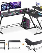 Image result for L-shaped Desk Gaming Setup