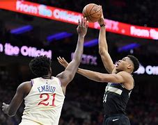 Image result for Giannis Antetokounmpo and Joel Embiid