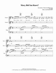 Image result for Mary Did You Know Sheet Music Free Chords in Key of G