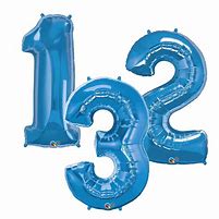 Image result for Blue Balloon Numbers 6