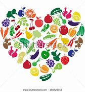 Image result for Cartoon Fruit and Vegetable Heart