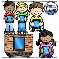 Image result for Students Using iPad Clip Art
