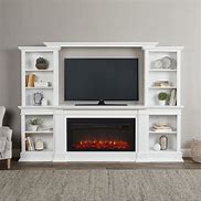 Image result for White Corner TV Stand with Fireplace