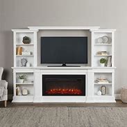 Image result for Console Fireplace TV Stand White