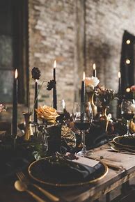 Image result for Black and Gold Wedding Decorations