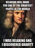 Image result for Isaac Newton Gravity Meme
