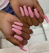 Image result for Long Nails Designs Pink Coffin
