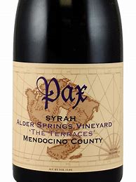 Image result for Pax Syrah The Terraces Alder Springs