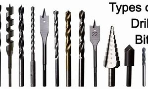 Image result for Drill Bit Types and Uses