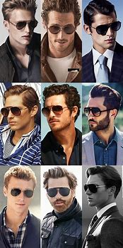 Image result for Men Wearing Aviator Sunglasses