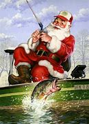 Image result for Santa Fishing Christmas