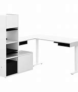 Image result for L-shaped Adjustable Height Desk