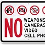 Image result for No Body Worn Cameras Signs
