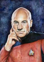 Image result for Captain Picard with Hair