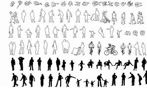 Image result for People Silhouette CAD Block