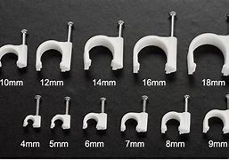 Image result for Cable Clips Sizes