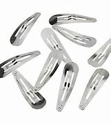 Image result for Silver Metal Snap Hair Clips