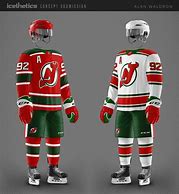 Image result for NJ Devils White and Green Jersey