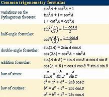 Image result for Formula of Trigonometry