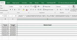 Image result for Mengisi Nomor Surat Di Excel