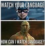 Image result for Language Captain American Memes