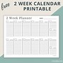 Image result for 2 Week Calendar Template Excel