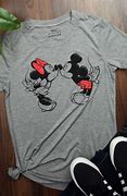 Image result for Mickey and Minnie Mouse Kiss T-shirt