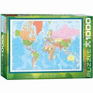 Image result for World Map Puzzle 1000 Pieces