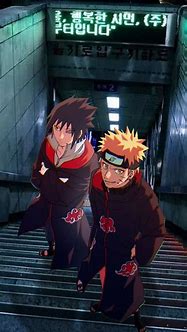 Image result for Naruto and Sasuke in Akatsuki
