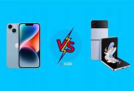 Image result for Samsung Galaxy Z Flip vs iPhone 14 Pro Max