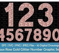 Image result for Rose Gold Color Number