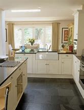 Image result for Black Slate Tile Kitchen