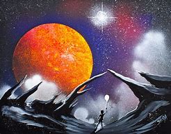 Image result for Outer Space Landscape Painting