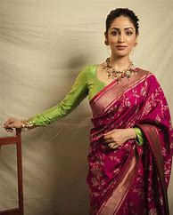 Image result for Silk Saree with Full Sleeve Blouse