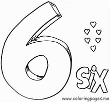 Image result for 6 Coloring Sheet