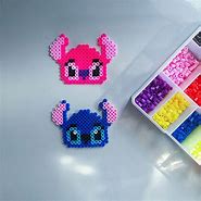Image result for Stitch and Toothless Perler Bead Design